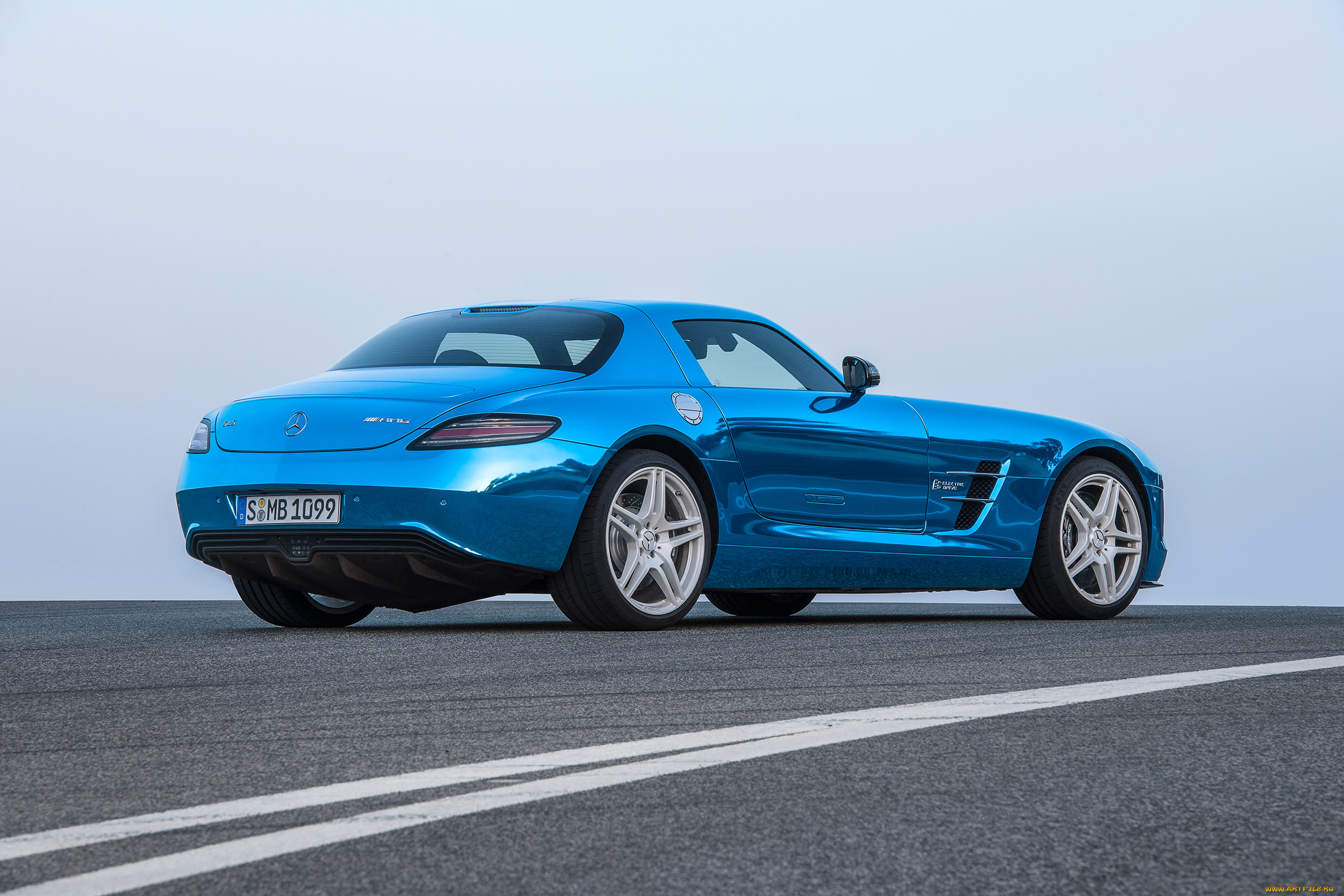 mercedes-benz sls amg coupe electric car 2014, , mercedes-benz, 2014, blue, sls, car, electric, coupe, amg
